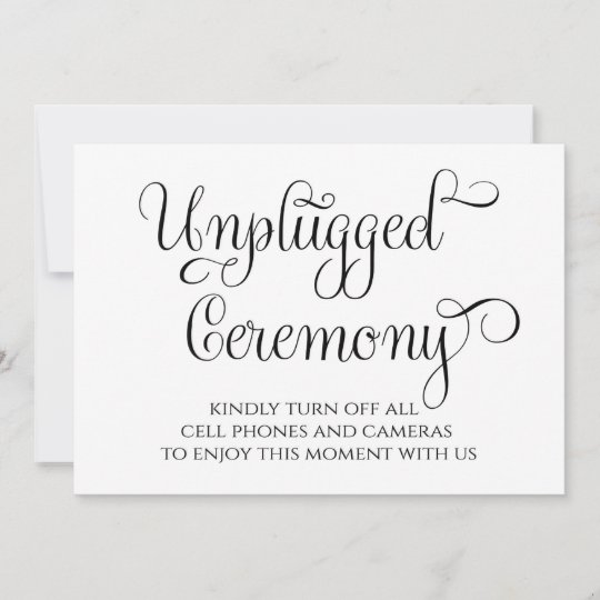 unplugged wedding wording for officiant