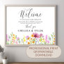 Unplugged Ceremony Wildflower Meadow Welcome Poster