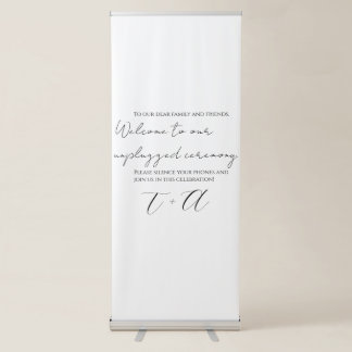 Unplugged phone free ceremony wedding sign