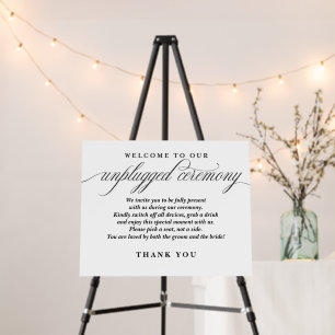 Unplugged Wedding Ceremony Sign