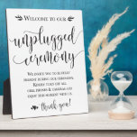 Unplugged Wedding Ceremony Sign Plaque 8x10<br><div class="desc">Perfect sign to remind guests to turn off their phones for your elegant ceremony!</div>