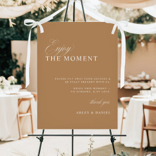 Unplugged Wedding Ceremony Terracotta Sign