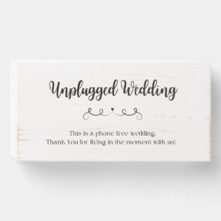 Unplugged Wedding Sign