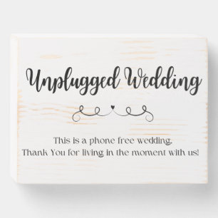 Unplugged Wedding Sign
