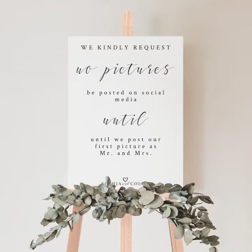Unplugged Wedding Welcome Sign