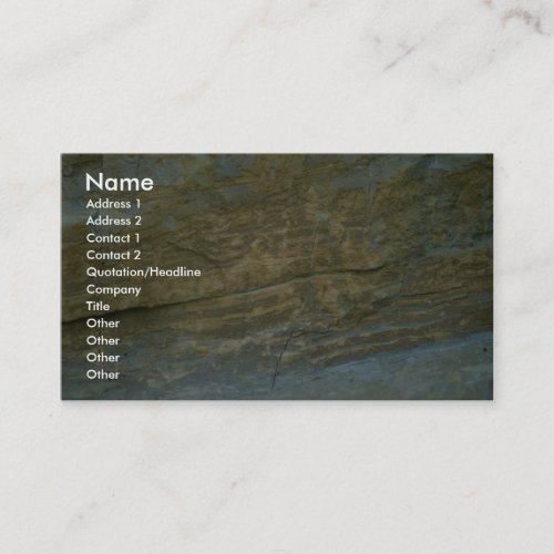 Unpolished granite stone business card