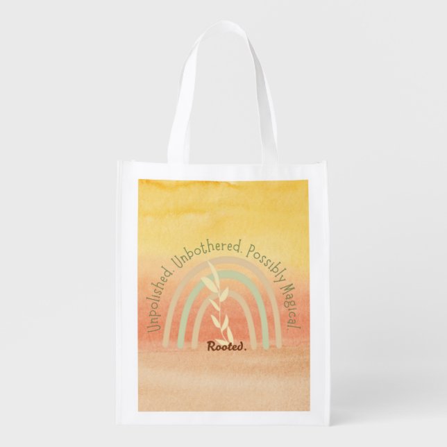 Unpolished Unbothered Magical Rooted Reusable Bag (Front)
