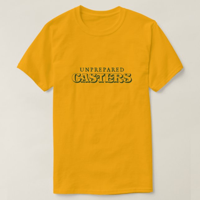 Unprepared Casters Logo Tee – One-Color Dark (Design Front)