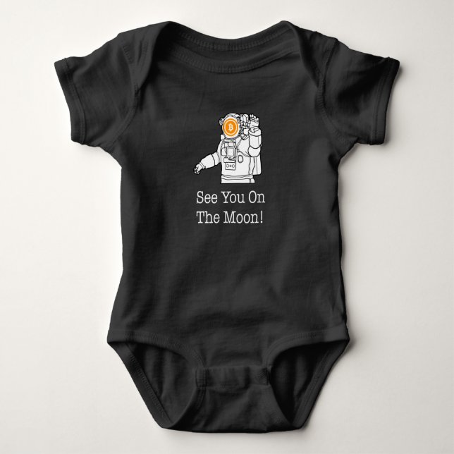 Unqiue Bitcoin Design Baby Bodysuit (Front)