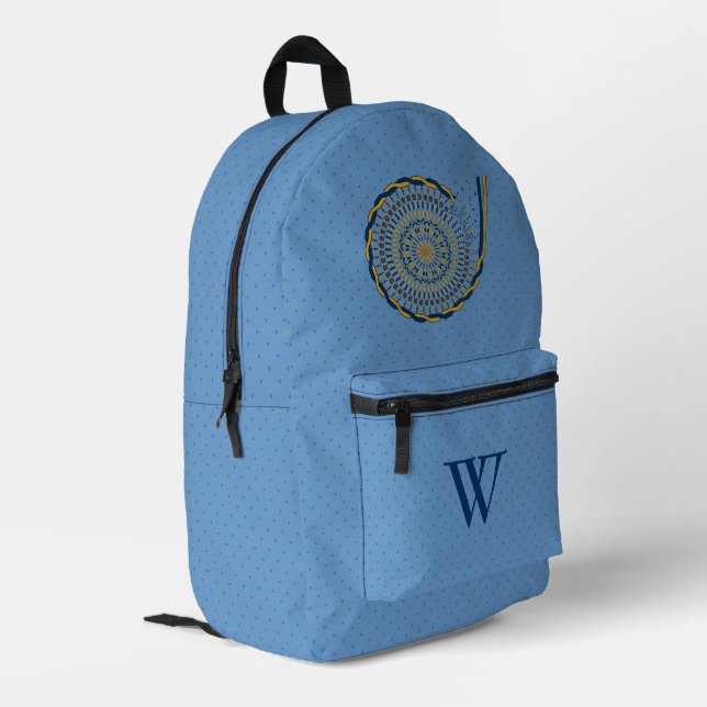 Unraveling Printed Backpack (Back Corner Left)