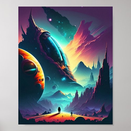 Unrealistic Planet  Digital Art Poster