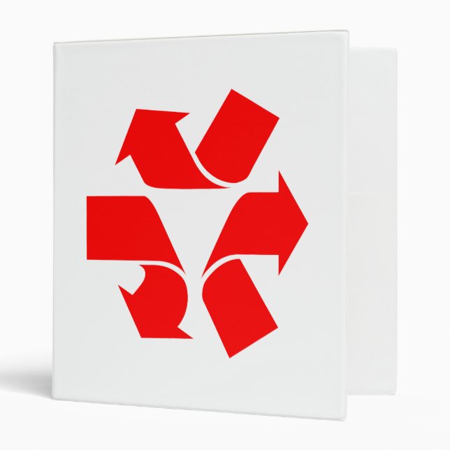 Unrecycle Symbol 3 Ring Binder (Front/Inside)