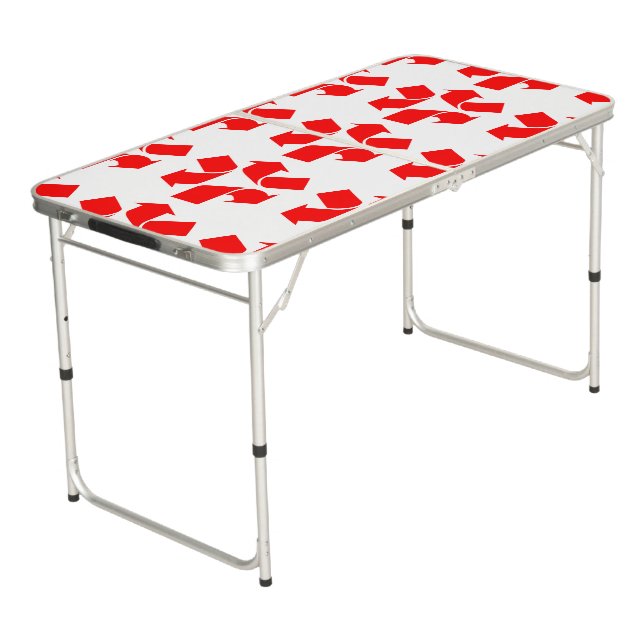 Unrecycle Symbol Beer Pong Table (Angled)