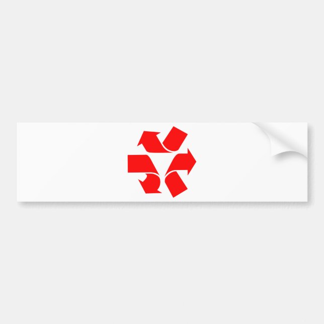 Unrecycle Symbol Bumper Sticker (Front)