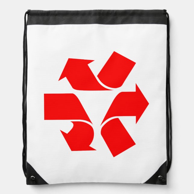 Unrecycle Symbol Drawstring Bag (Front)
