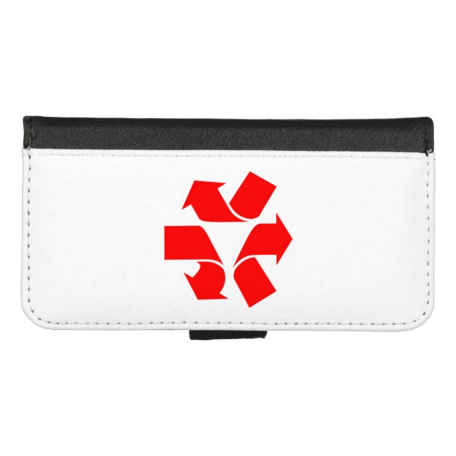 Unrecycle Symbol iPhone Wallet Case (Front (Horizontal))