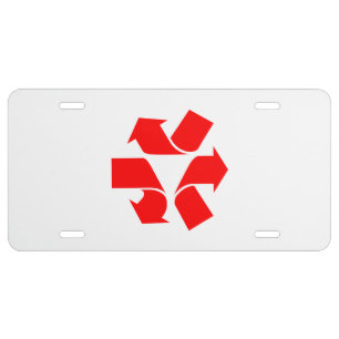 Unrecycle Symbol License Plate