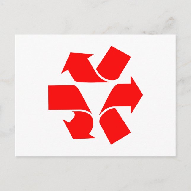 Unrecycle Symbol Postcard (Front)