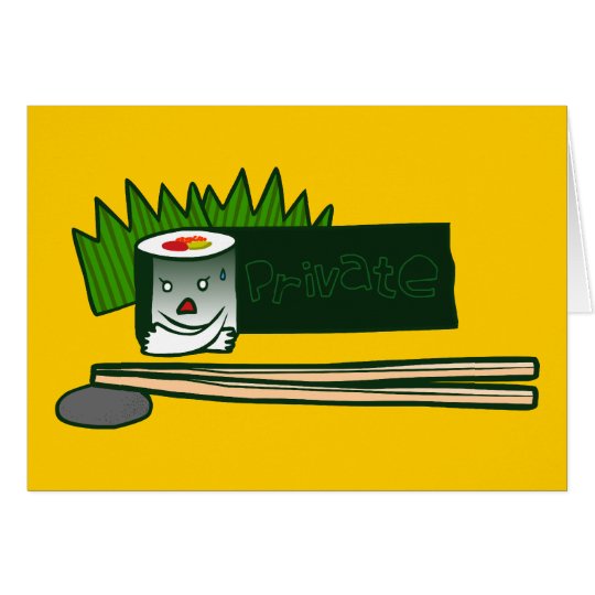 Unroll the sushi doodle art Card
