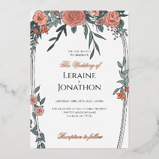 Unrushed Wedding Invitation Foil Invitation