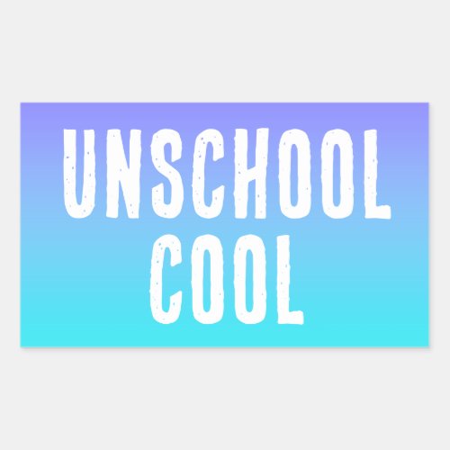Unschool Cool Teal Purple Stickers