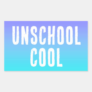 Unschool Cool Teal Purple Stickers