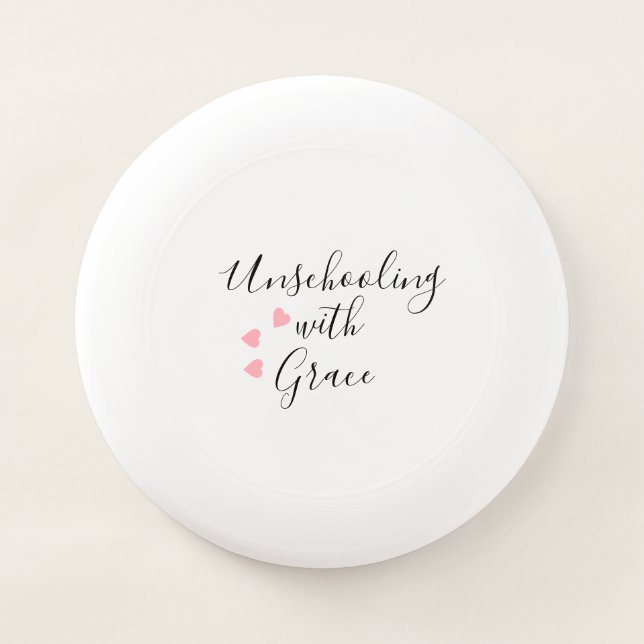 Unschooling Mom Grace Hearts Wham-O Frisbee (Front)