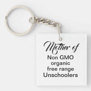 Unschooling mom homeschool children funny quote keychain