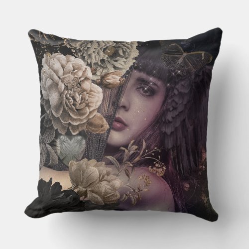 unseen heart throw pillow