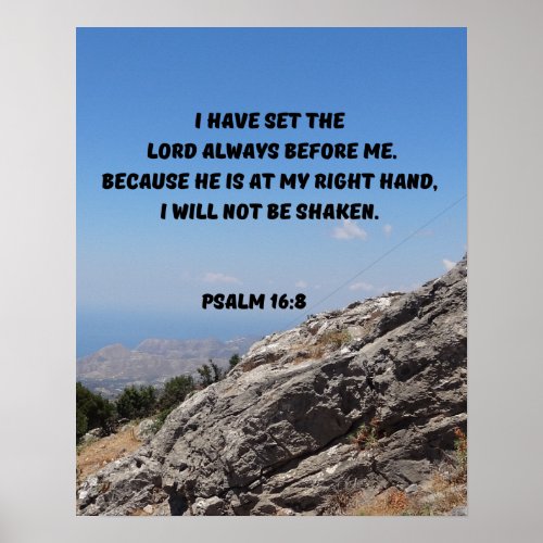 Unshakable Faith In God Psalm 168 Bible Verse Poster