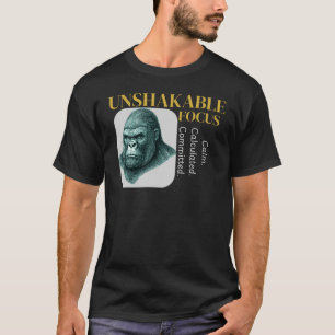 Unshakable Focus Gorilla – Elegant Discipline T-Shirt