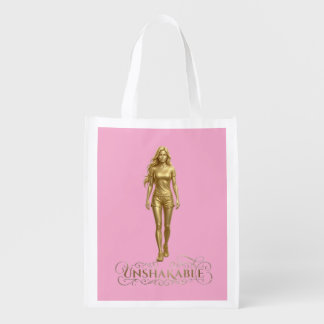 Unshakable Tote: Soraya in Gold & Pink Grocery Bag