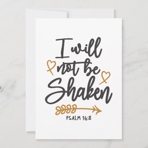 Unshakeable Faith _ Psalm 168 Christian Design Thank You Card
