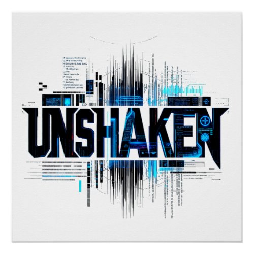 UNSHAKEN Cyberpunk Poster