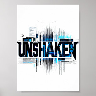 UNSHAKEN Cyberpunk Typography Poster