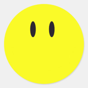 unsmiley classic round sticker