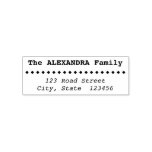 [ Thumbnail: Unsophisticated Custom Family Name + Address Self-Inking Stamp ]