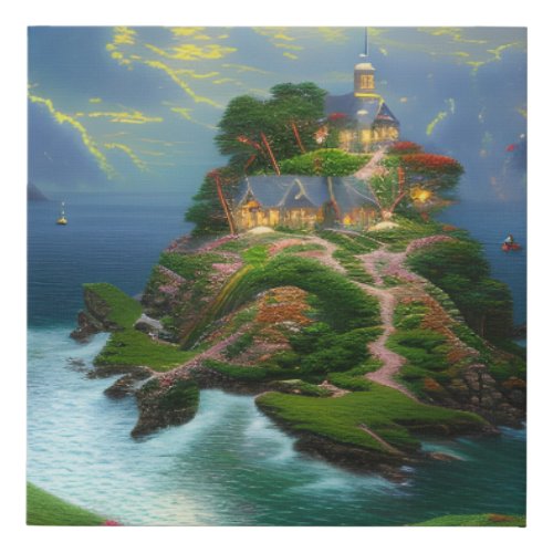 Unspoiled islands are some of the most beautiful a faux canvas print