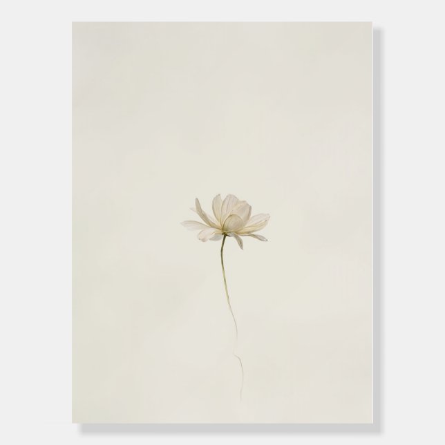 Unspoken Bloom – Zen Minimalist Wall Art Foam Board (Front)