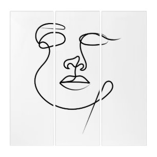 Unspoken – Minimalist Abstract One-Line Face Art