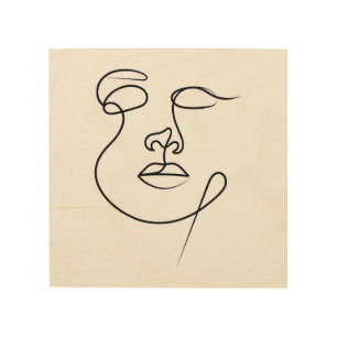 Unspoken – Minimalist Abstract One-Line Face Art