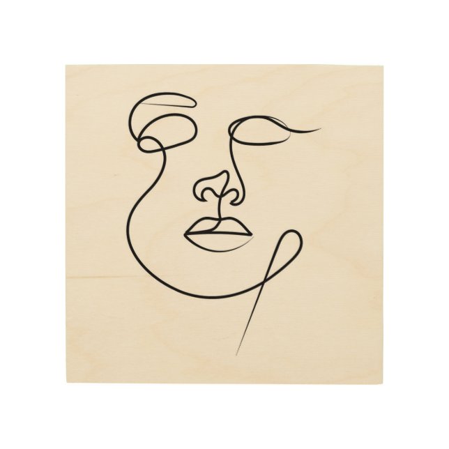Unspoken – Minimalist Abstract One-Line Face Art (Front)