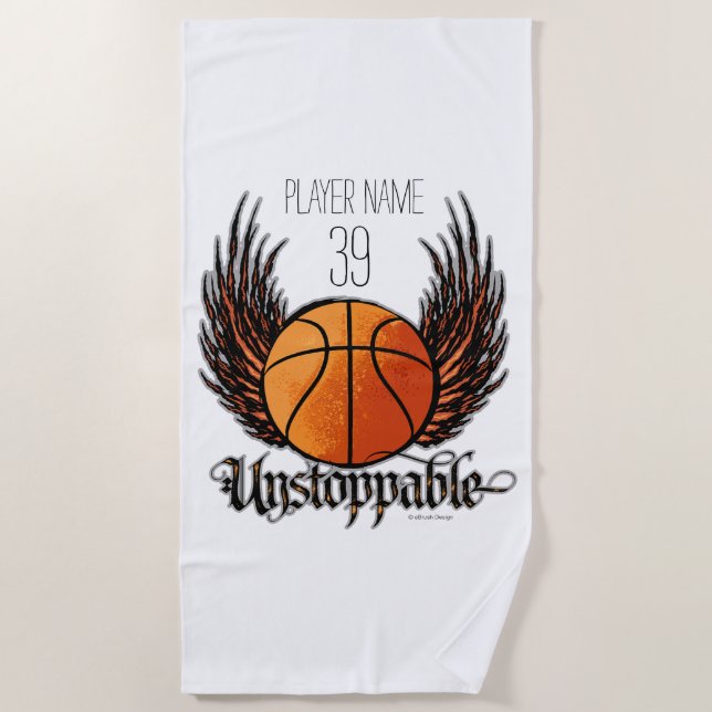 Unstoppable (Basketball) Beach Towel (Front)