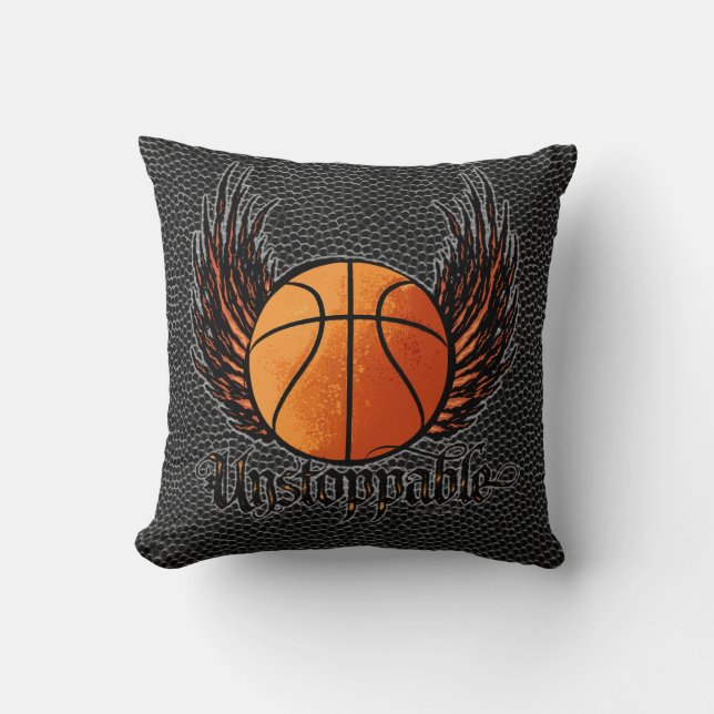 Unstoppable (Basketball) Throw Pillow (Front)