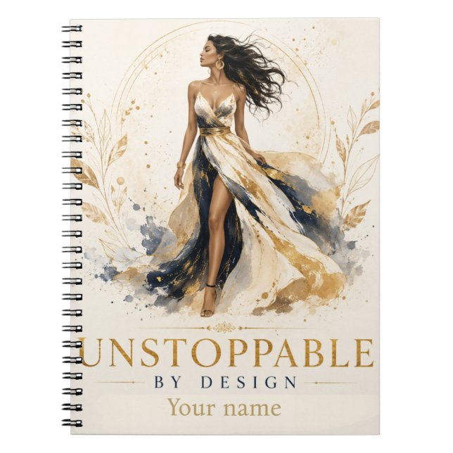 Unstoppable by Design Personalized Notebook (Front)