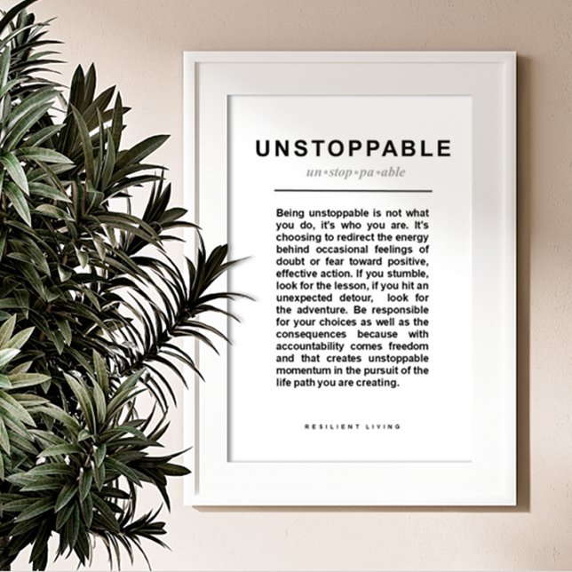 UNSTOPPABLE Empowering Motivational Poster (Creator Uploaded)