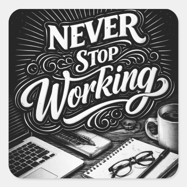 Unstoppable Hustle Square Sticker (Front)