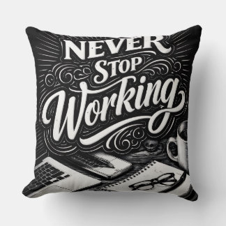 Unstoppable Hustle Throw Pillow