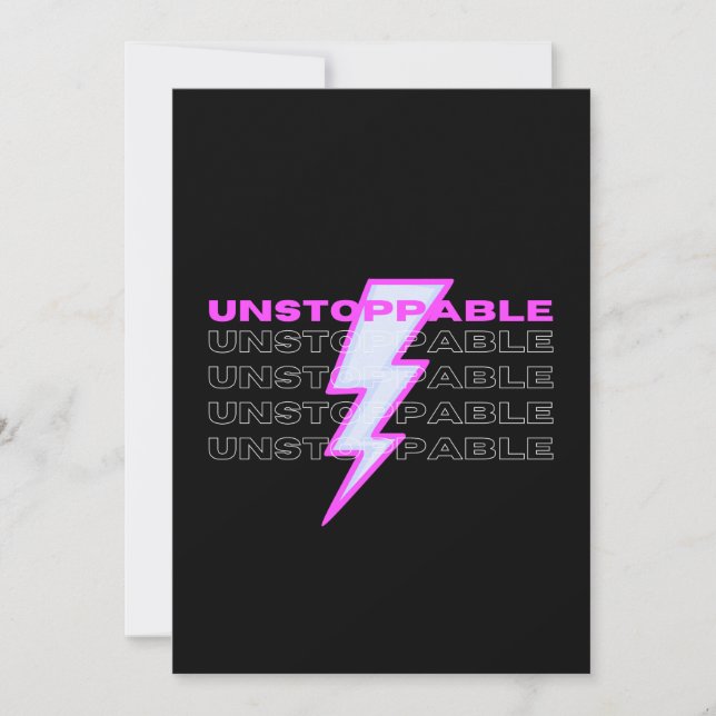 Unstoppable, Motivational, Inspirational Holiday Card (Front)