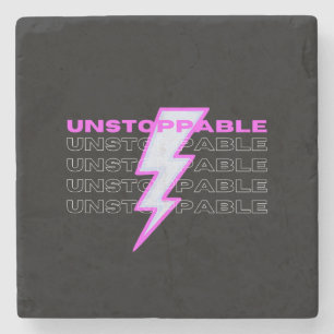Unstoppable, Motivational, Inspirational Stone Coaster